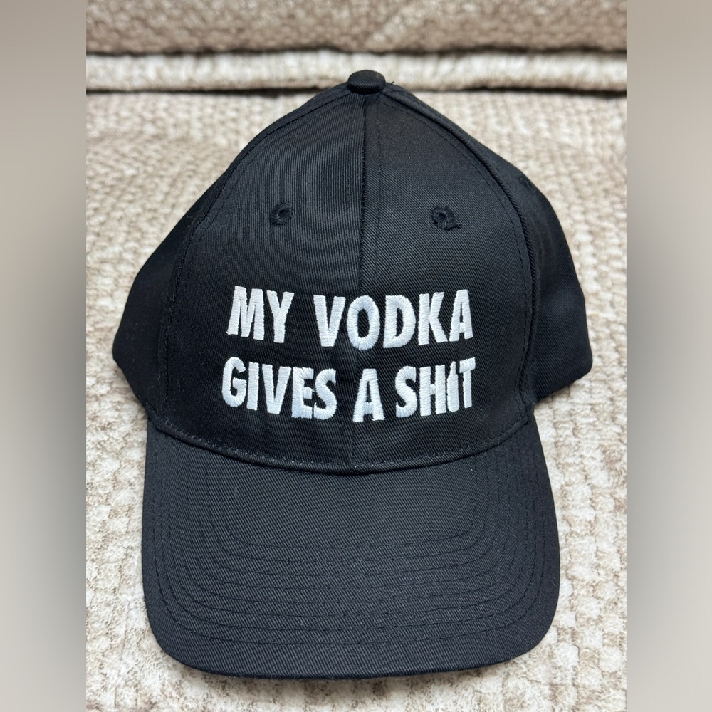 Absolut Vodka Baseball Cap Embroidered Adjustable My Vodka Gives A Sh*t Black
